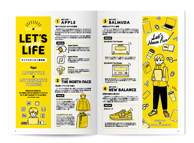雑誌誌面課題制作のモックアップ